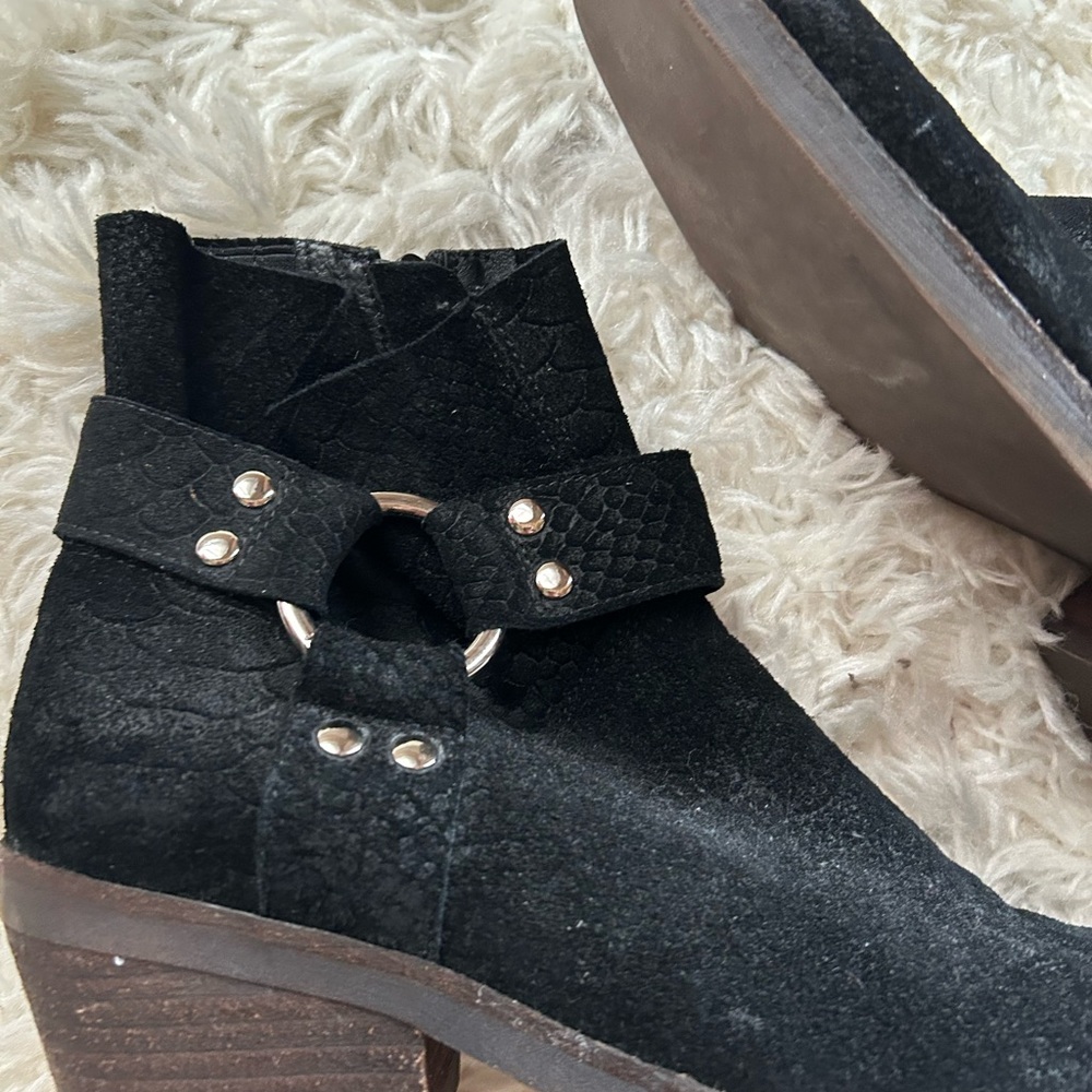 ☀️3/$25 Free People Jeffrey Campbell Fairfax Western Boot black snake print 8 - Picture 3 of 8